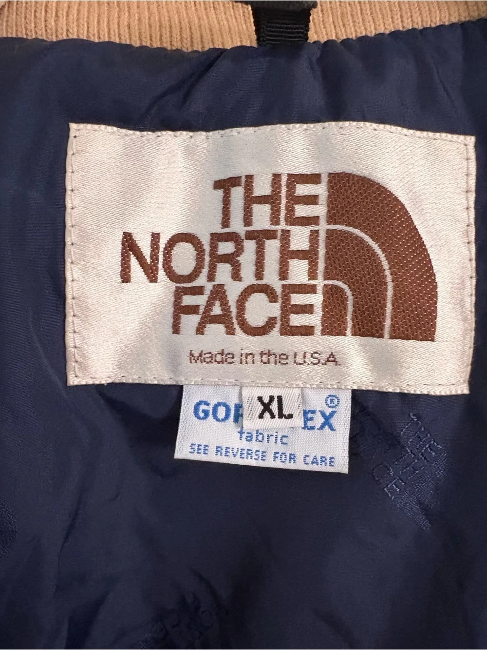 Rare VTG 80s The North Face Gore-Tex Brown Label USA Parka Jacket XL